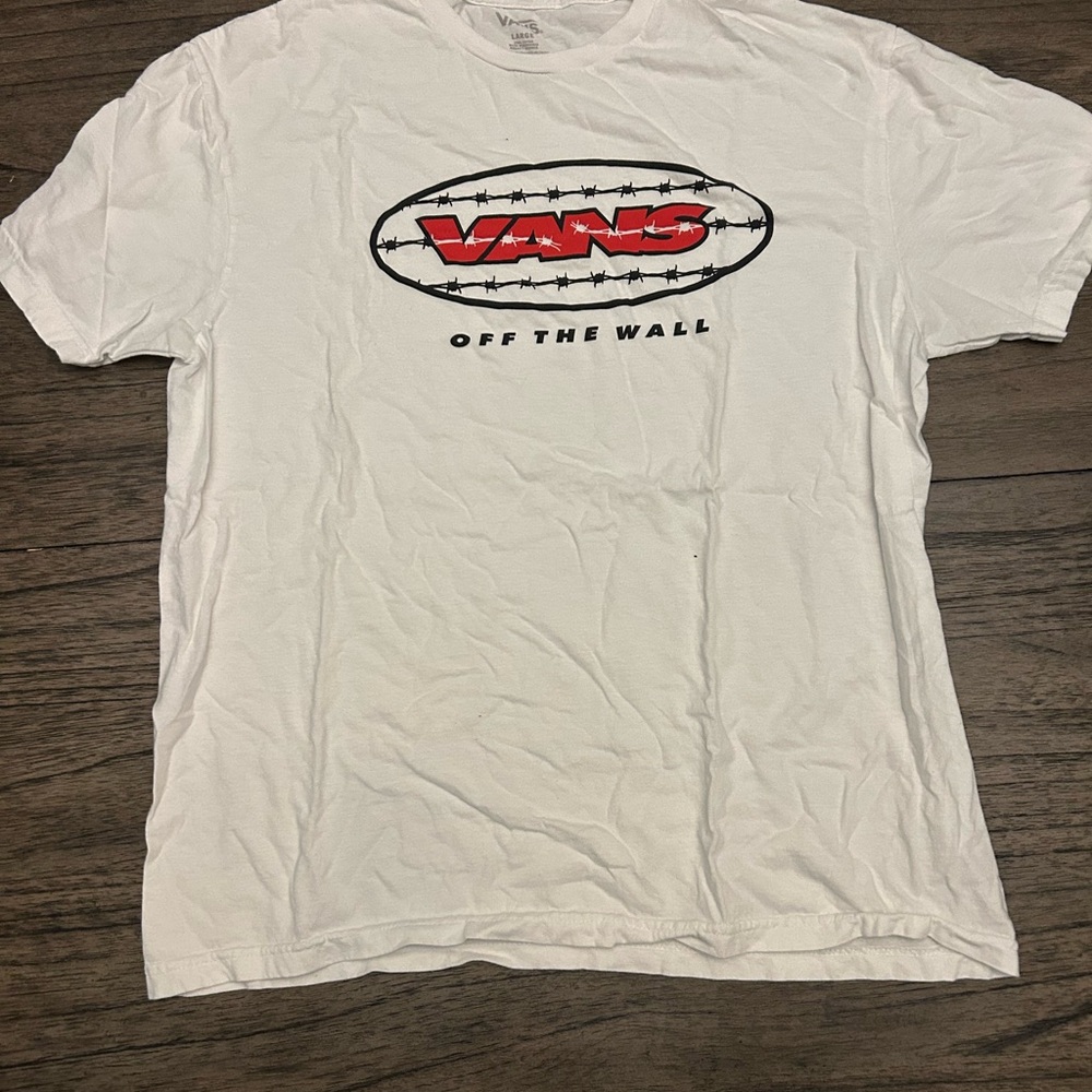 Vans White Graphic T-Shirt for Men - Picture 1 of 3